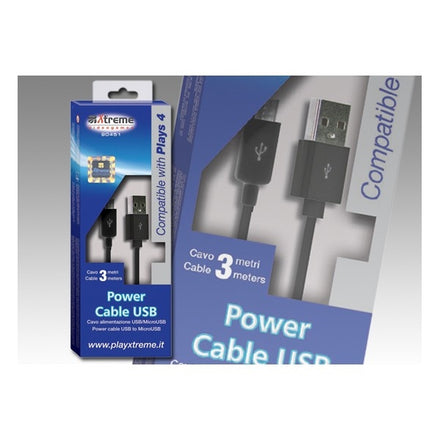 Cable de alimentación XTREME USB 3m Ps4 Extreme