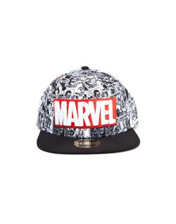 GORRA SNAPBACK DIFUZED MARVEL CLASSIC LOGO ROJO Y BLANCO