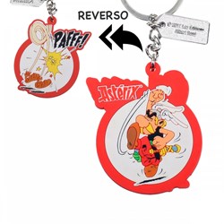 Asterix & Obelix reversible rubber keychain
