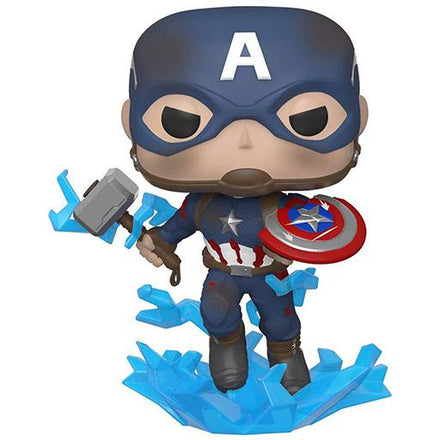 Funko Pop Marvel: Avengers Endgame - 573 Captain America w/ Broken Shield & Mjolnir 9 cm