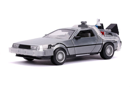 Modelo a escala 1/24 Hollywood Rides DeLorean Time Machine de Regreso al Futuro II