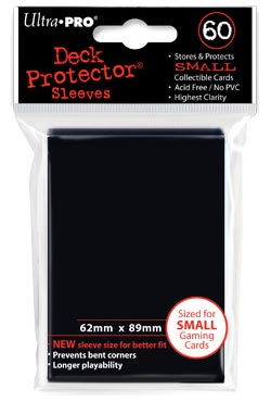 ULTRA PRO Small Card Sleeves 60-Count Pack Black
