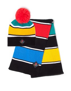 SET DE REGALO GORRO Y BUFANDA PLAYSTATION RETRO COLORS
