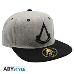 ABYSTYLE ASSASSIN'S CREED: GREY CAP WITH BLACK LOGO