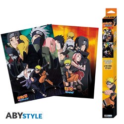 ABYSTYLE NARUTO SHIPPUDEN - Set de 2 pósteres: "Ninjas" (52x38)