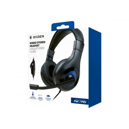 BIGBEN Auriculares estéreo gaming negros V1 PS4/PS5