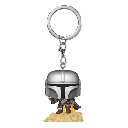 FUNKO POP  Star Wars: The Mandalorian - Mando w/Blaster - Portachiavi