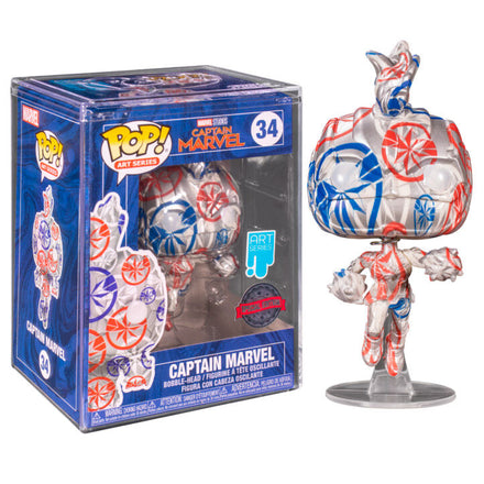 FUNKO POP Marvel: Capitana Marvel - 34 Captain Marvel Art Series (Edición Especial) 9 cm