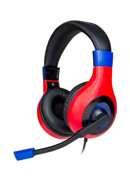 Auriculares estéreo gaming BIGBEN V1 bicolor Mario azul/rojo para Switch