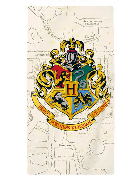 HARRY POTTER - Toalla de playa "Hogwarts Crest" (70 x 140 cm)
