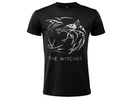 The Witcher - Camiseta con emblema L Negra
