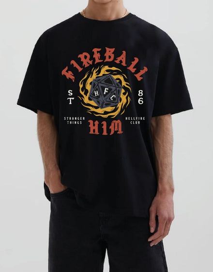 DIFUZED STRANGER THINGS - FIREBALL HIM T-SHIRT (XL)