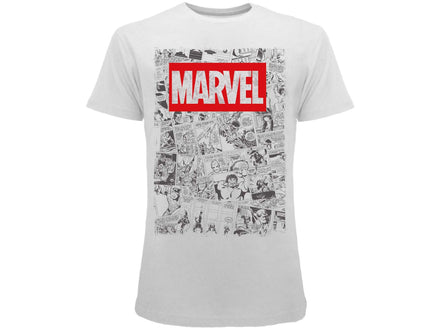 MARVEL: CAMISETA ESTAMPADA CÓMIC Talla S blanca