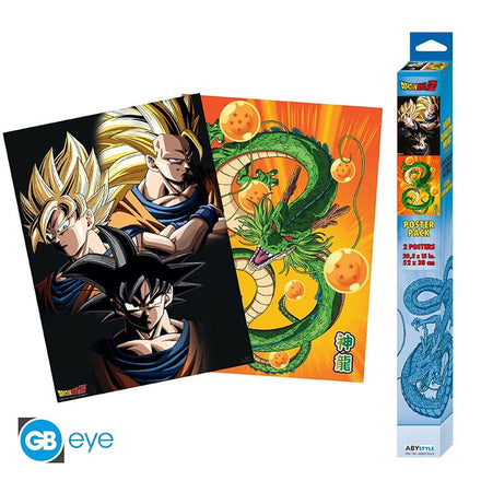 ABYSTYLE DRAGON BALL - Set de 2 pósteres: "Goku & Shenron" (52x38)