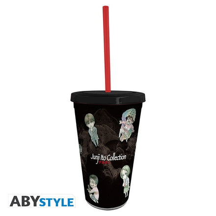 ABYSTYLE JUNJI ITO - Bicchiere con cannuccia 470 ml:  "Chibi art"