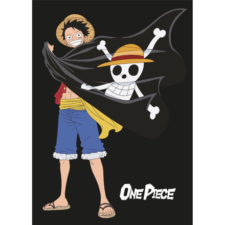 ONE PIECE - Coperta in pile: "Pirates flag Luffy" (100x140cm)