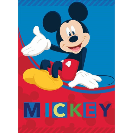 MICKEY MOUSE - Fleece blanket: "Sitted Mickey" (100x140cm)