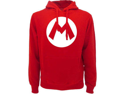 Sudadera con logo de Nintendo Mario, roja, talla L