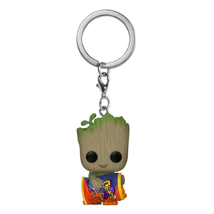 FUNKO POP  Marvel: I Am Groot - Portachiavi Groot w/Cheese  4 cm