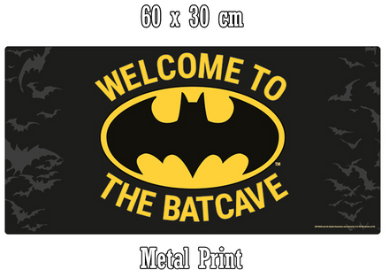 PYRAMID DC COMICS - PLACA DE METAL : WELCOME TO THE BATCAVE (60x30cm)