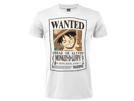 T - Shirt One Piece - Wanted - Monkey D. Luffy M