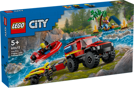 LEGO 60412 Fuoristrada antincendio e gommone di salvataggio
