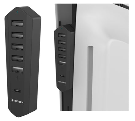 NACON USB Hub for PS5 Slim: 1 USB-C, 5 USB-A