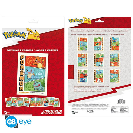 ABYSTYLE POKÉMON - 9-Poster Portfolio: "Starters" (21x29.7)