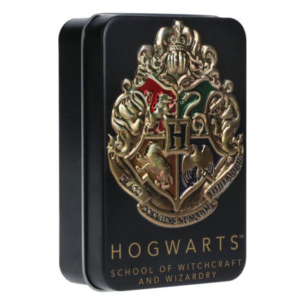 PALADONE HARRY POTTER  HOGWARTS PLAYING CARDS IN A TIN BLACK