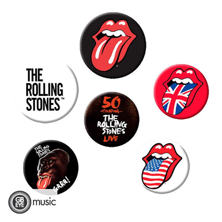 ABYSTYLE THE ROLLING STONES - Set of 6 Pins: "Badge Pack"