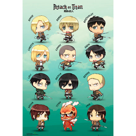 ABYSTYLE ATTACK ON TITAN - Poster Maxi 91.5x61 : " Characters"