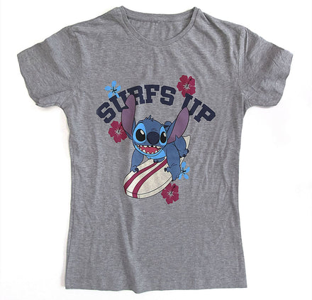 DISNEY: LILO & STITCH - "SURFS" T-shirt (women's) M