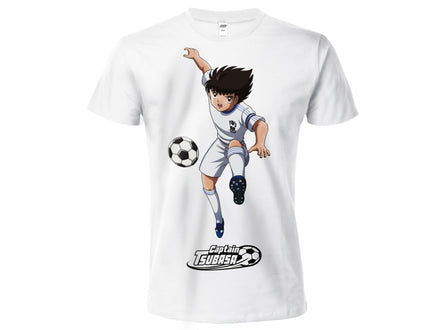 CAPTAIN TSUBASA - Camiseta de Campeones: Oliver y Benji, talla L, blanca