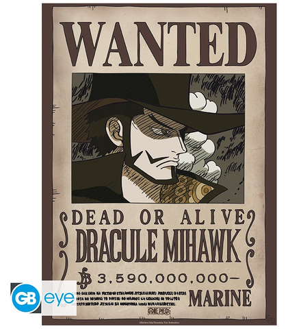 ABYSTYLE ONE PIECE - Poster Chibi (52x38): "Wanted Mihawk Wano"