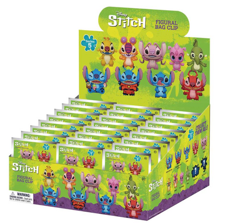 94971 - Disney Stitch S.5 Bag Clip Blind Box Display (24 unidades)