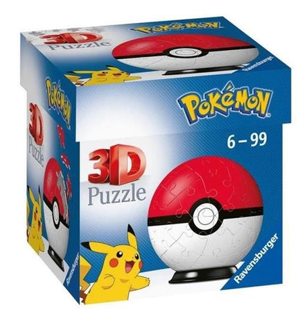 RAVENSBURGER Pokeball roja Puzzleball 3D 54 piezas