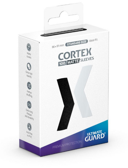 ULTIMATE GUARD Cortex Sleeves Standard Size Matte Black (100)