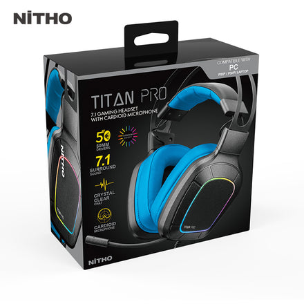 NiTHO TITAN PRO 7.1 RAINBOW CUFFIE GAMING BK