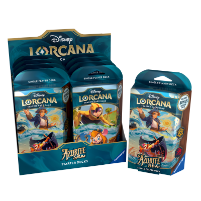 RAVENSBURGER DISNEY: LORCANA - AZURITE SEA STARTER DECK DISPLAY (8 DECKS) - ENG