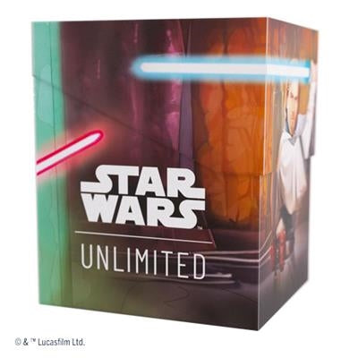 ASMODEE 6859 - STAR WARS UNLIMITED - TWILIGHT OF THE REPUBLIC: OBI-WAN KENOBI/DARTH MAUL SOFT CRATE