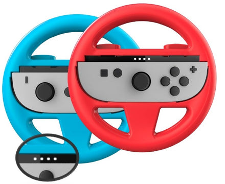 NACON Dual Racing Wheel for Switch 2 Joy-Con, Red/Blue