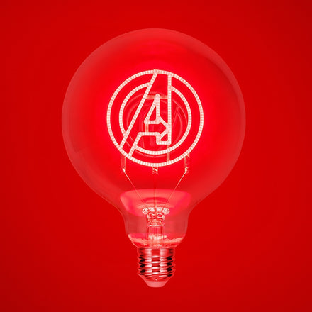 Bombilla LED de neón con el logo de los Vengadores, productos Paladone