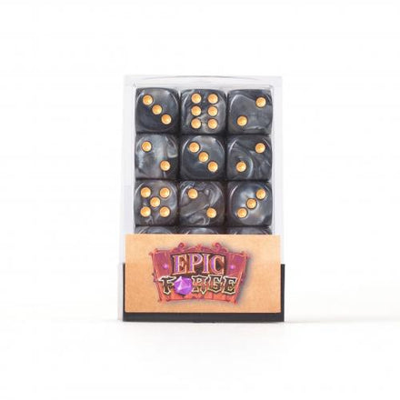 Pack de 36 dados Epic Forge de 6 caras - 12mm - Negro