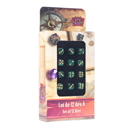 Epic Forge 12 Dice Pack - D6 12mm - Green