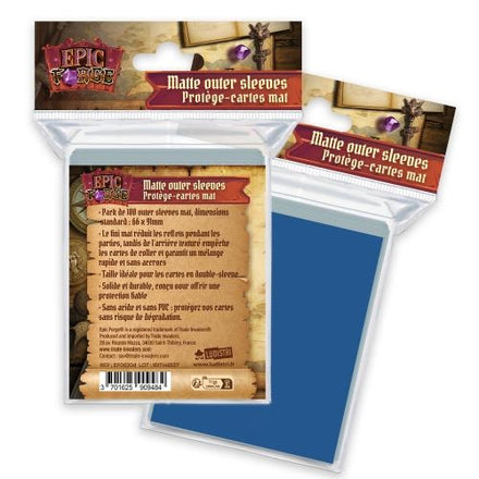 EPIC FORGE Outer sleeves Mat (66*91 mm) x100 (100 microns) - BLUE