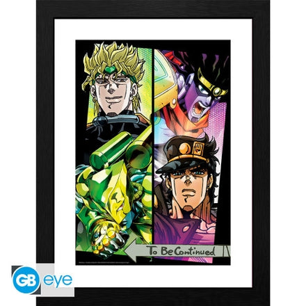 JOJO'S BIZARRE ADVENTURE - Framed print "Dio & Jotaro" (30x40)