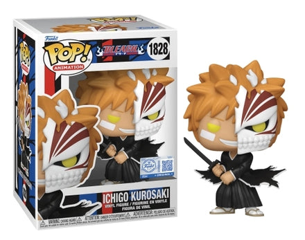 Funko Pop Animation: Bleach - 1828 Ichigo con media máscara (exclusivo) 9 cm
