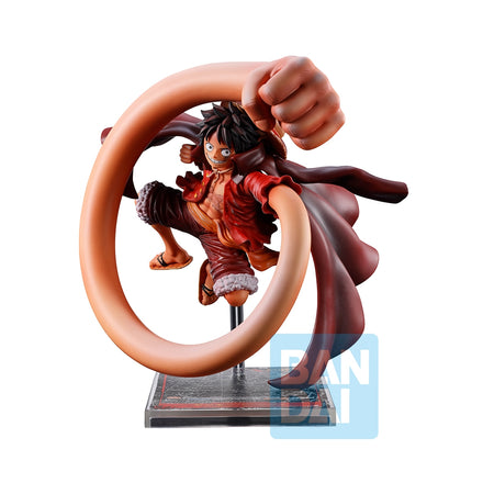 Figura Ichibansho de Monkey D. Luffy de One Piece, carta de One Piece, 20 cm, Banpresto