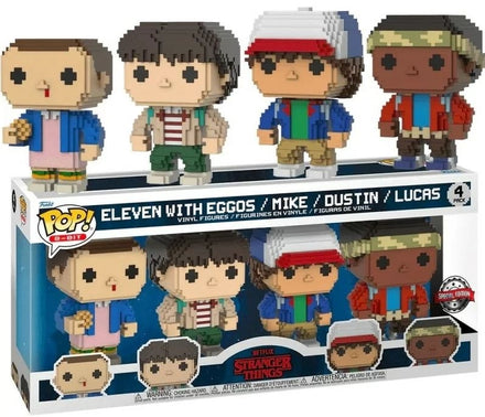 Funko Pop Stranger Things - 8 - Bit Kids 4 - Pack (exclusive) (damaged Box)