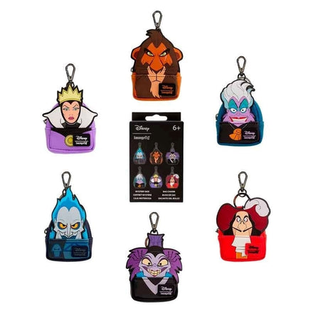 Llavero de minimochila sorpresa de Disney Villains de Loungefly